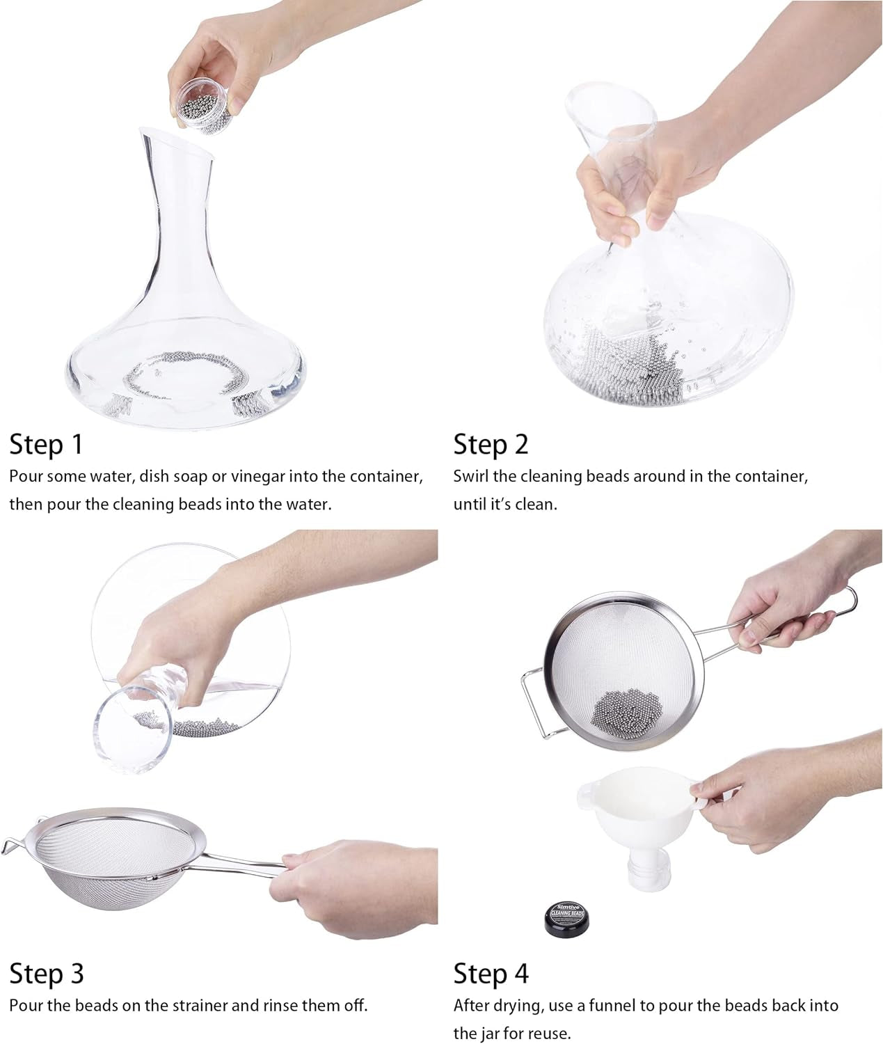 1000 PCS Decanter Cleaning Beads